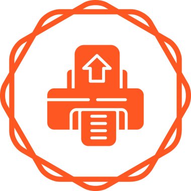 Yazıcı. Web simgesi basit illüstrasyon