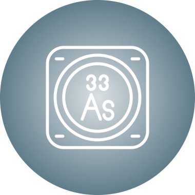 Arsenik kimyasal element. Web simgesi basit illüstrasyon