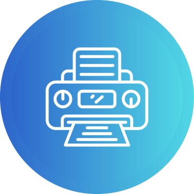 Yazıcı. Web simgesi basit illüstrasyon