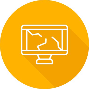 Bilgisayar ekranı simgesini onar. vektör illüstrasyonu