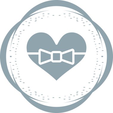 Kalp şeklinde çikolata kutusu ikonu vektör illüstrasyonu 