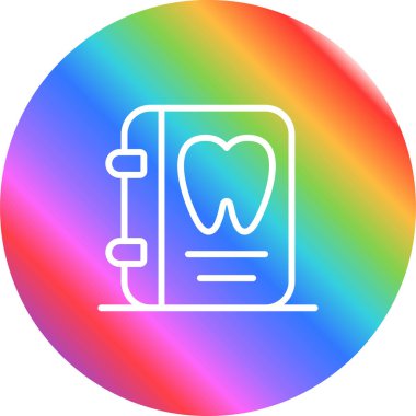 Ders kitabı simgesi, vektör illüstrasyonu basit tasarım