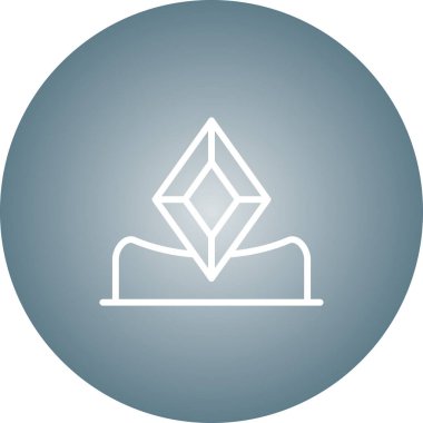 Mücevher simgesi, vektör illüstrasyonu basit tasarım