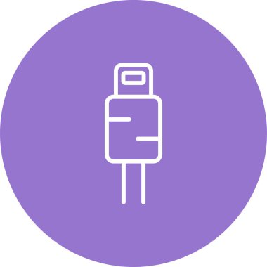 Kablo web simgesi, vektör çizim