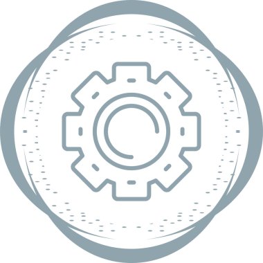 dişli ağ simgesi, basit vektör illüstrasyonu