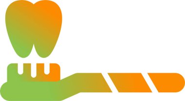 diş fırçası simgesi web basit illüstrasyon