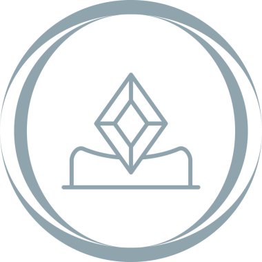 Mücevher simgesi, vektör illüstrasyonu basit tasarım