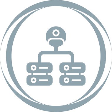 Sunucu simgesi, vektör illüstrasyonu basit tasarım