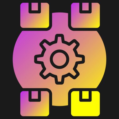 Makine simgesinin vektör illüstrasyonu