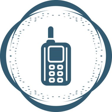 Telsiz Talkie web simgesi, basit vektör illüstrasyonu