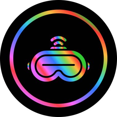vr kulaklık simgesi, web basit illüstrasyon