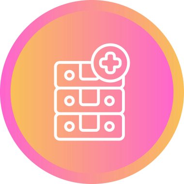 veritabanı simgesi, vektör illüstrasyonu basit tasarım