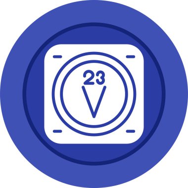 Vanadyum kimyasal işaret simgesi, web illüstrasyonu