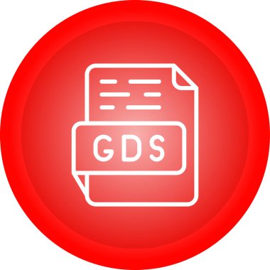 GDS file format icon, vector illustration   clipart