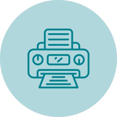 Yazıcı. Web simgesi basit illüstrasyon