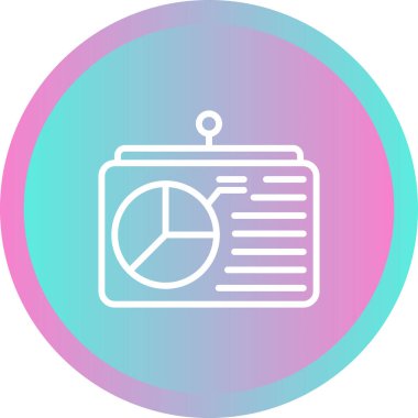 Sunum. Web simgesi basit illüstrasyon