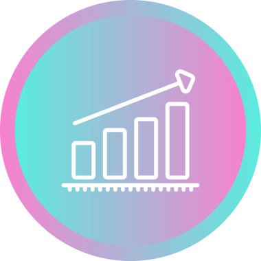 Grafik Artan Simge Vektör Çizimi
