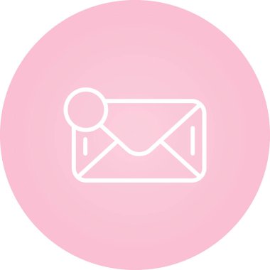 Zarf simgesi, bildirim konsepti. Web simgesi basit illüstrasyon