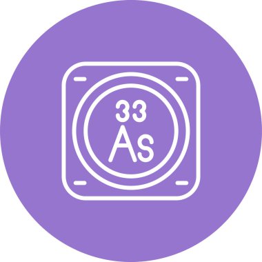 Arsenik kimyasal element. Web simgesi basit illüstrasyon