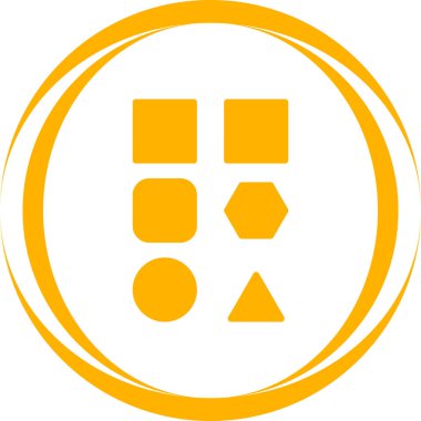 Soyut geometrik şekiller kümesi, vektör illüstrasyonu 