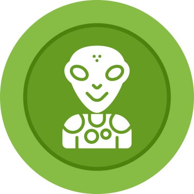 Alien web icon, simple vector illustration clipart