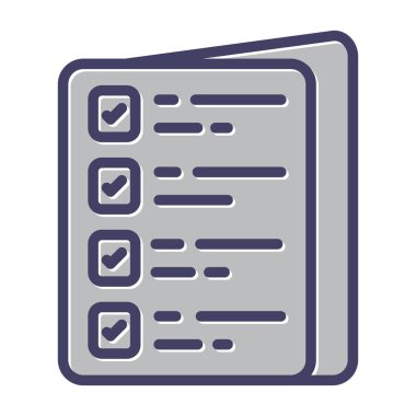 Kontrol listesi. Web simgesi basit illüstrasyon