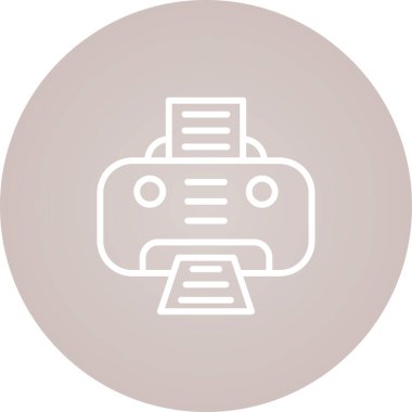 Yazıcı. Web simgesi basit illüstrasyon