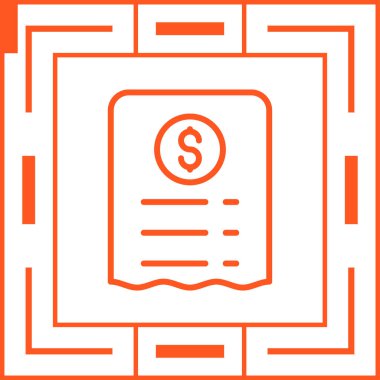 fatura simgesi, vektör illüstrasyonu basit tasarım