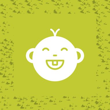 Bebek Diş ikonu, vektör illüstrasyonu 