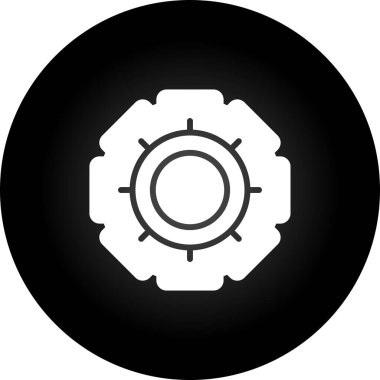 dişli ağ simgesi, basit vektör illüstrasyonu