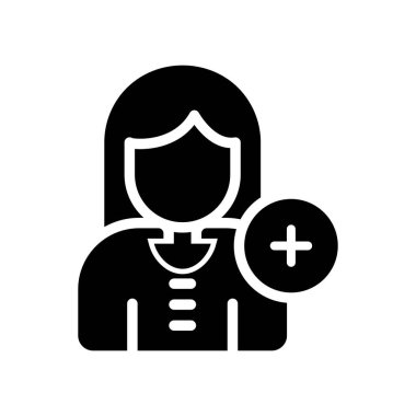 doktor simgesi, vektör illüstrasyonu basit tasarım