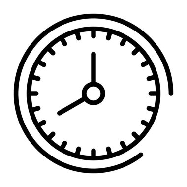 Saat web simgesi, basit vektör illüstrasyonu