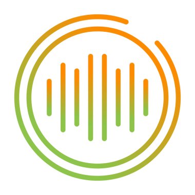 Ses Spektrumu simgesi, vektör illüstrasyonu 