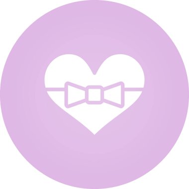 Kalp şeklinde çikolata kutusu ikonu vektör illüstrasyonu 