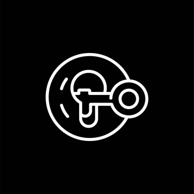 Anahtar deliği web simgesi, basit illüstrasyon 