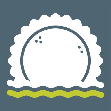 Güneş. Web simgesi basit illüstrasyon