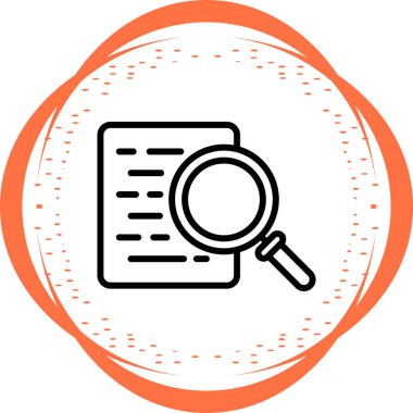 belge arama simgesi, vektör çizimi