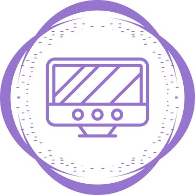 masaüstü monitörü web simgesi, vektör illüstrasyonu