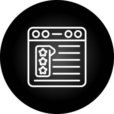 Müşteri İnceleme simgesi, vektör illüstrasyonu basit tasarım