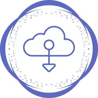  Bulut Yerlisi ikon vektör illüstrasyonu 