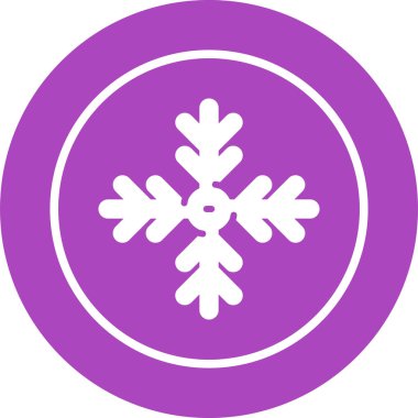 Kar Tanesi Ağı simgesi. Basit resimleme