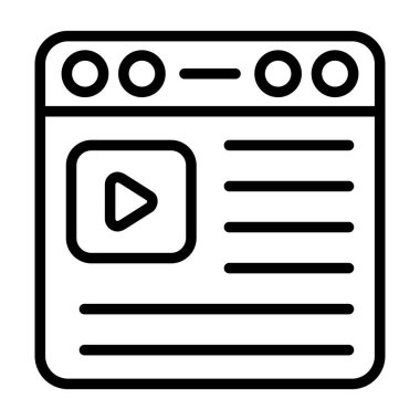 video web simgesi basit illüstrasyon