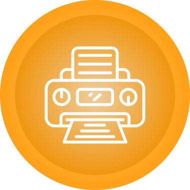 Yazıcı. Web simgesi basit illüstrasyon