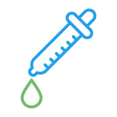pipette simgesi, tıbbi ve sağlık web illüstrasyonu