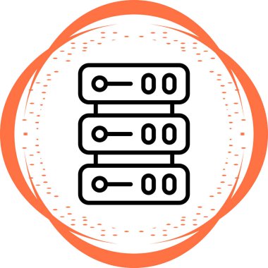 sunucu simgesi, vektör illüstrasyonu basit tasarım