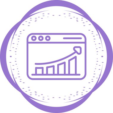 Web Analitik Web simgesi, basit illüstrasyon 