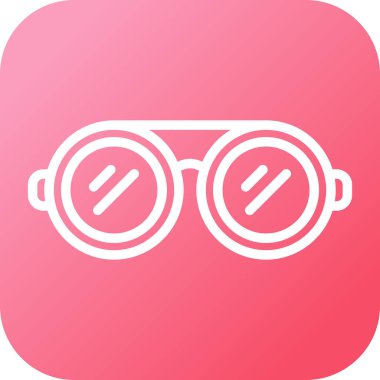 Gözlük. Web simgesi basit illüstrasyon 