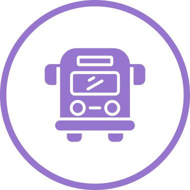 Otobüs. Web simgesi basit illüstrasyon