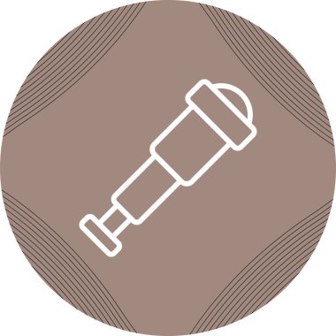 Teleskop simgesi. Eğitim ve bilim koleksiyonundan ince çizgili teleskop ikonu. Beyaz arkaplanda izole edilmiş ana hat vektörü