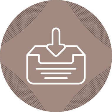 Gelen kutusu web simgesi, basit vektör illüstrasyonu